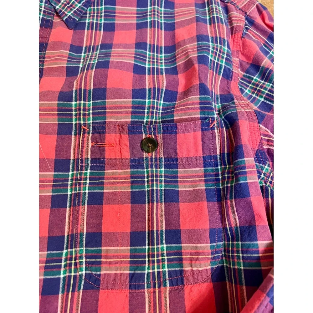 Polo Ralph Lauren Men XL Plaid Button Down Shirt Pink Purple Long Sleeve Pockets - Picture 5 of 11